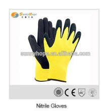 13 gauge nitrile sandy palm protective gloves